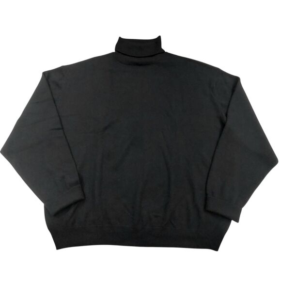The J Petereman Company Sweater Womens XXL Black Silk Cashmere Turtleneck Knit - Picture 1 of 11